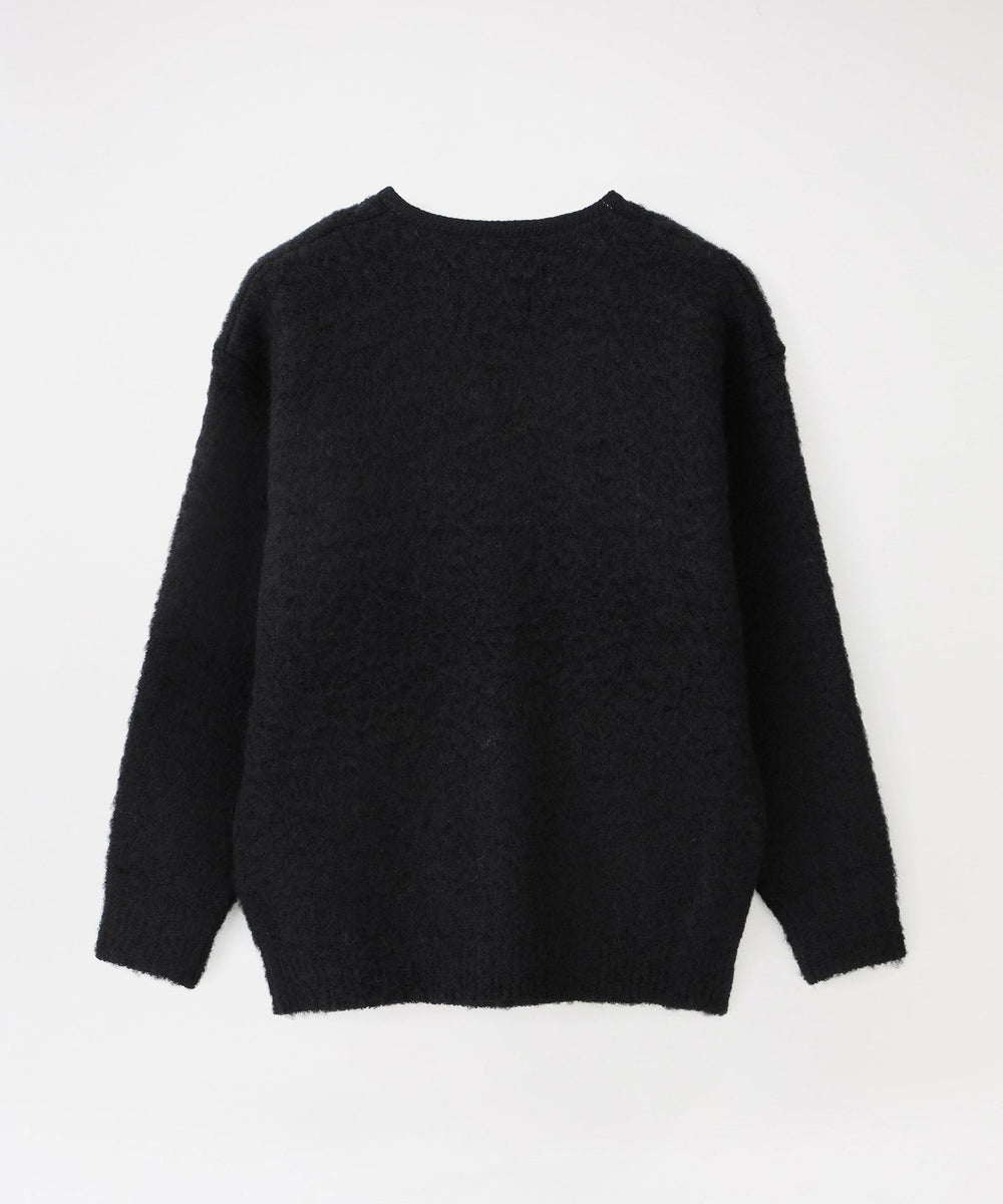 美品✨現行y's ワイズ　ダッフル風　ミドルウールカーディガン　黒　M 美品✨現行y's ワイズ ダッフル風 ミドルウールカーディガン 黒 M