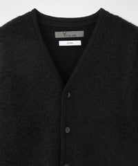 美品✨現行y's ワイズ　ダッフル風　ミドルウールカーディガン　黒　M 美品✨現行y's ワイズ ダッフル風 ミドルウールカーディガン 黒 M