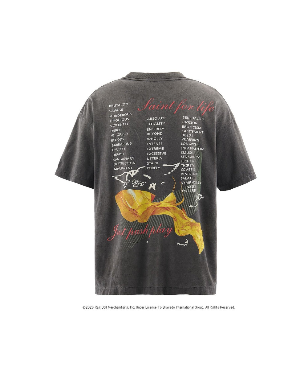 SAINT Mxxxxxx/セントマイケル】× Aerosmith Tシャツ SM-MK8-0000-C25