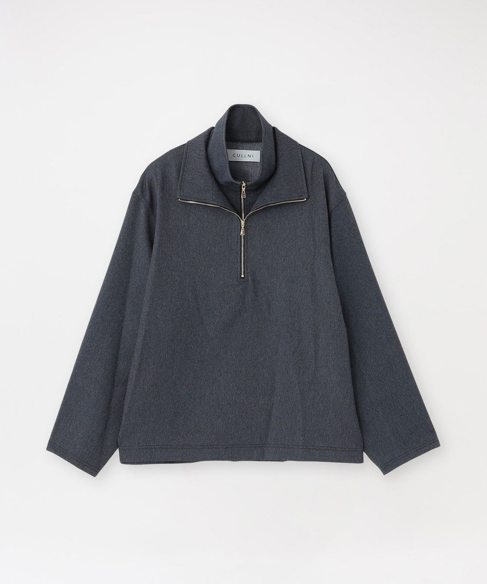 CULLNI/クルニ】プルオーバー Faux Denim Layered Stand Collar