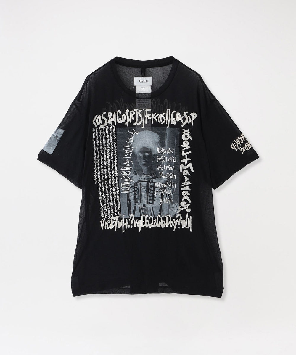 doublet/ダブレット】SEE-THROUGH PRINT T-SHIRT 24SS36CS318(トップス