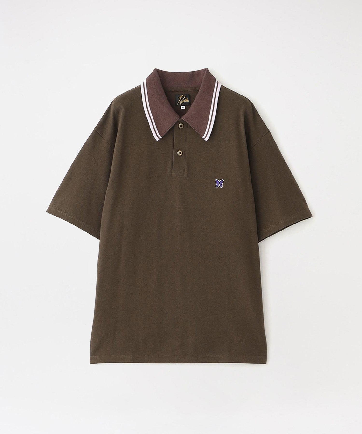 Needles ポロシャツ ブラウン M Needles/ニードルズ】ポロシャツ Regular Collar Polo - Cotton Pique