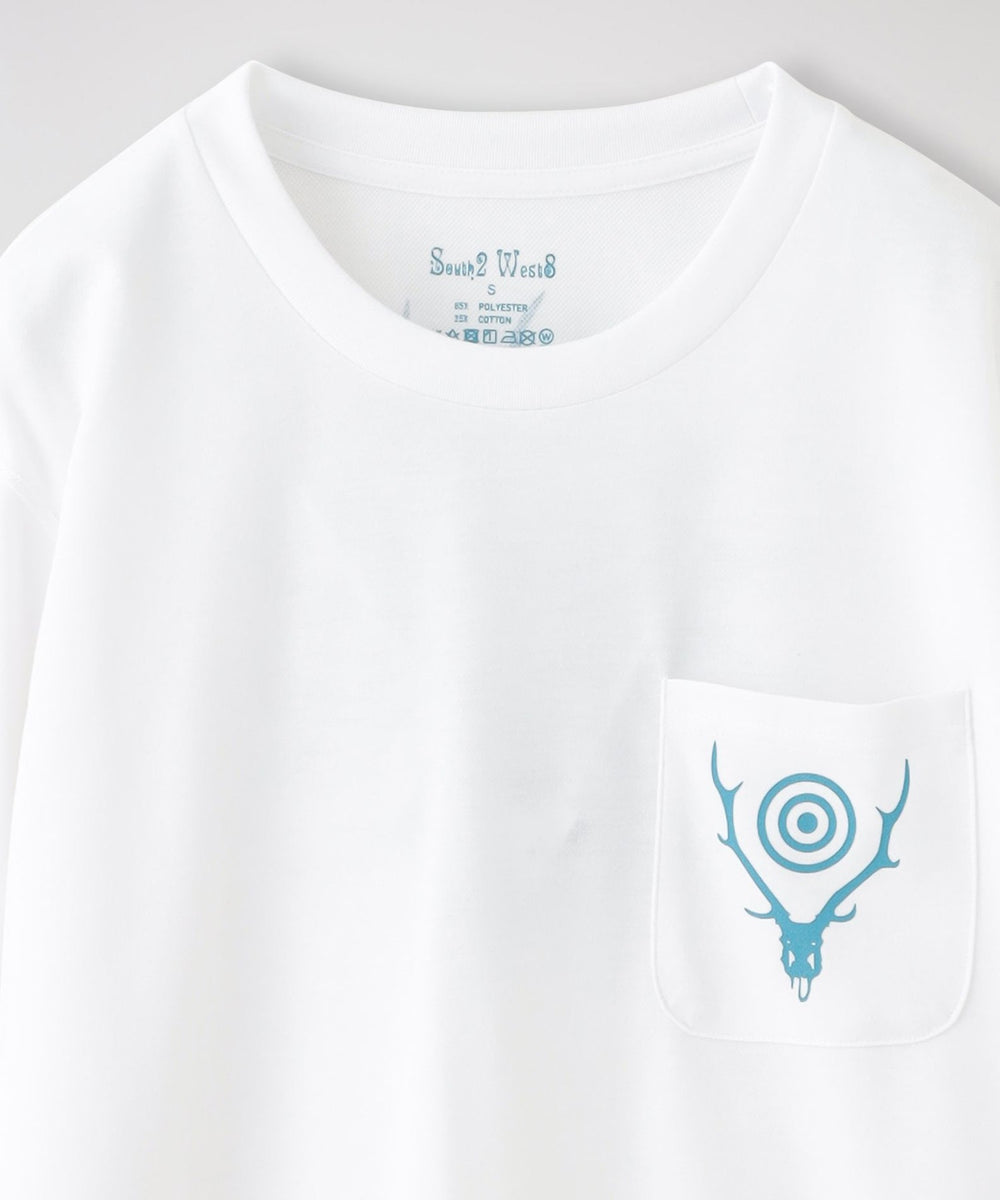 South2 West8】ロングスリーブ L/S Round Pocket Tee -Circle Horn