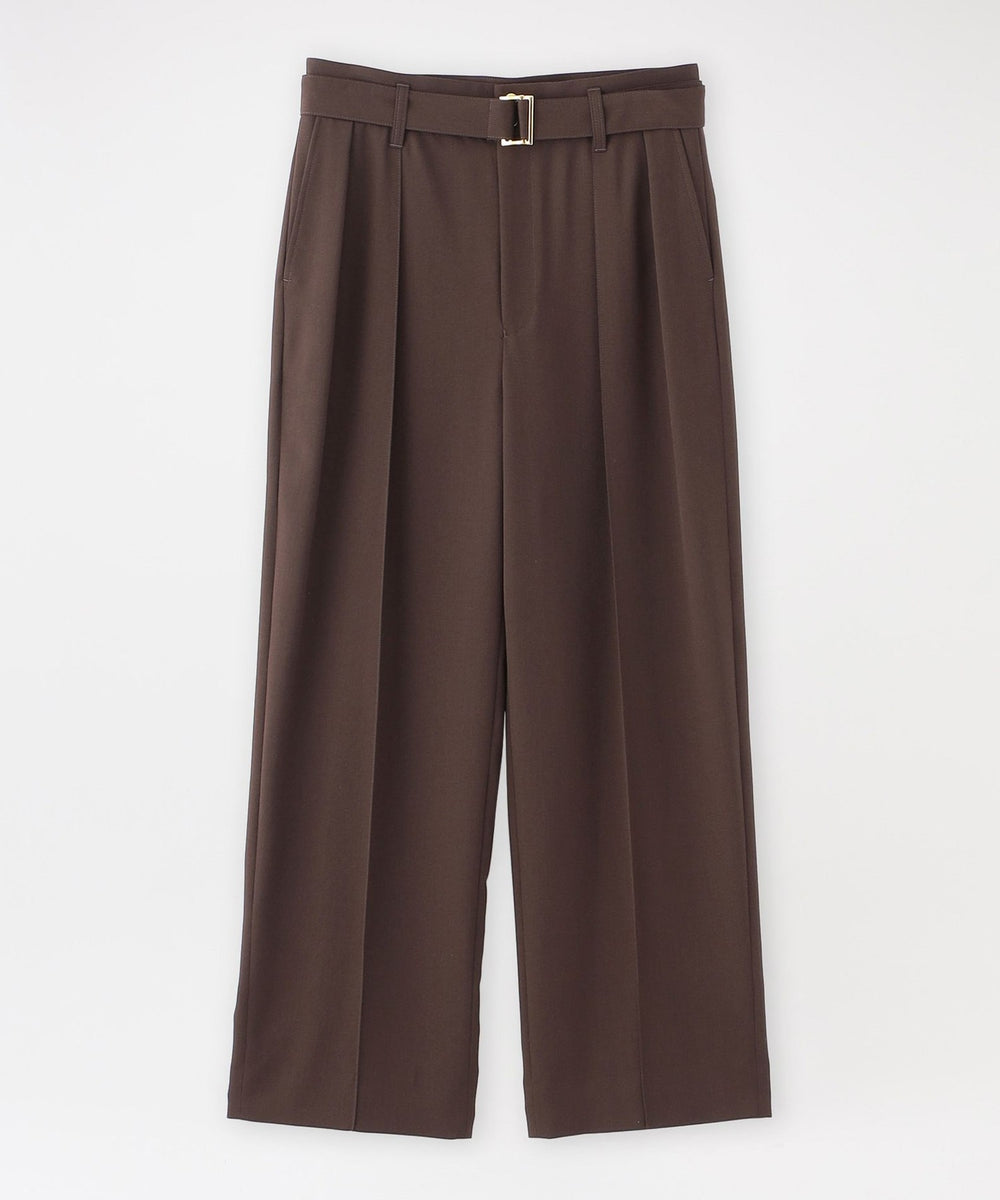 CULLNI】ウォッシャブル ワイドパンツ Washable Twill Tuck Wide Pants