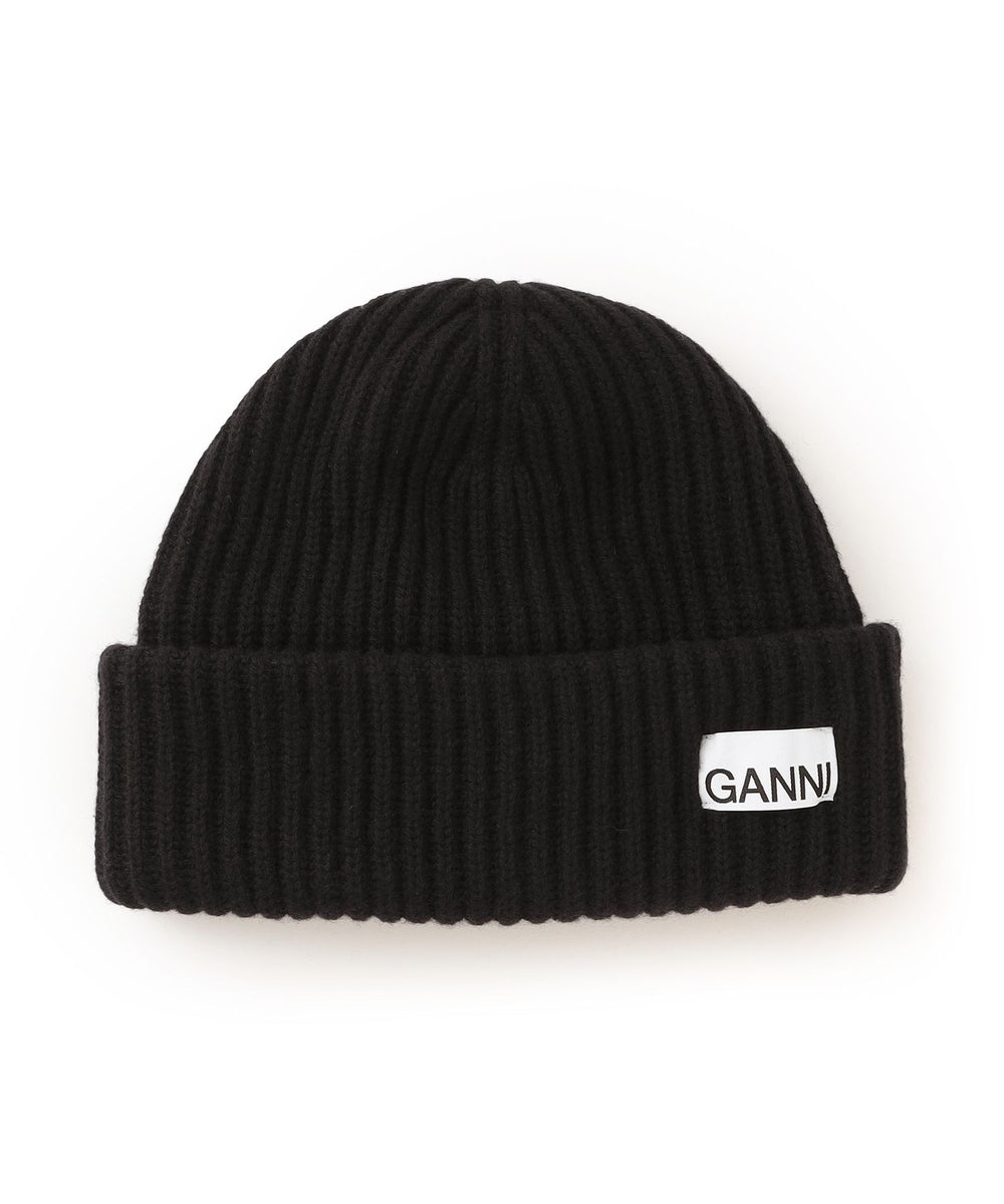 GANNI/ガニー】ニットキャップ Structured Rib Beanie A4429(帽子