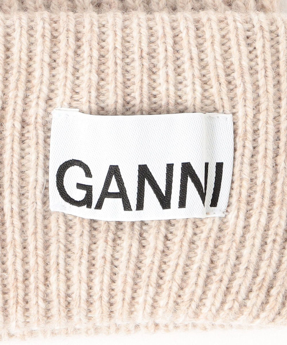 GANNI/ガニー】ニットキャップ Structured Rib Beanie A4429(帽子