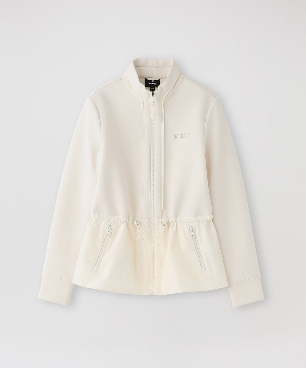 Mackage マッカージュ　ホワイト ウール・レザー ジャケット Mackage マッカージュ ホワイト ウール・レザー ジャケット
