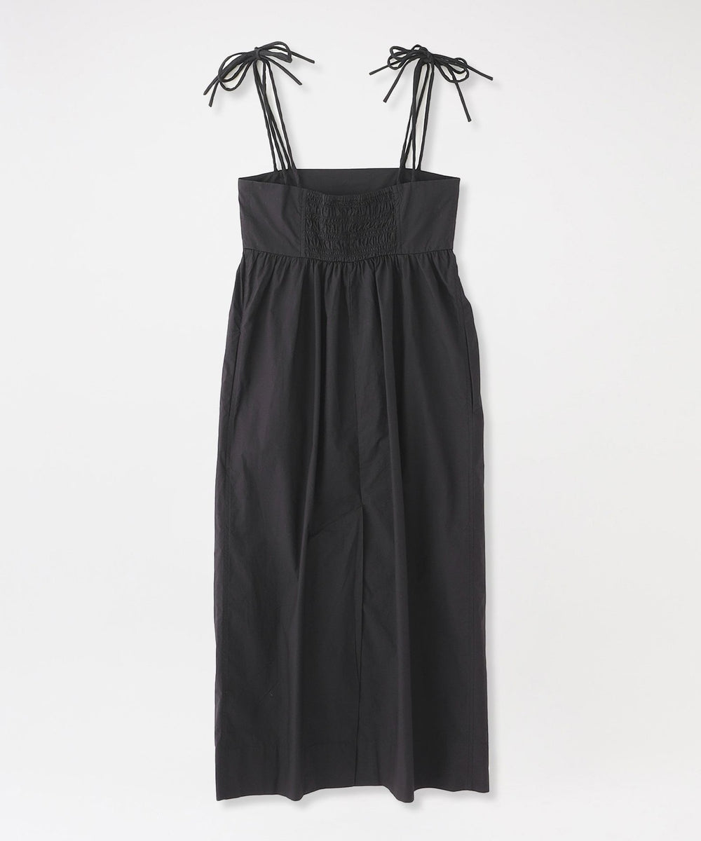 GANNI/ガニー】ワンピース Pleated Cotton Poplin String Midi Dress 