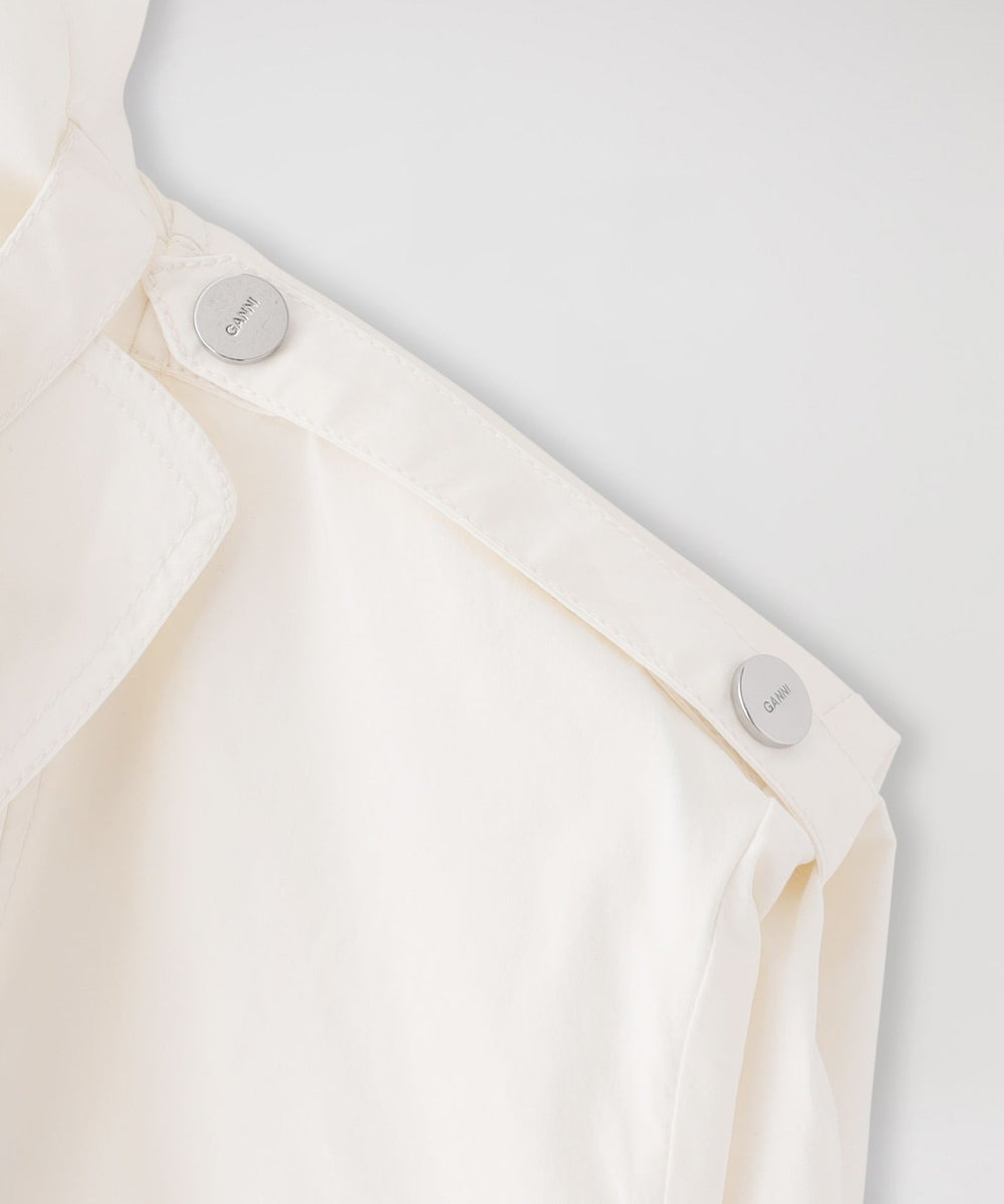 GANNI/ガニー】ブラウス Stretch Cotton Cowl Neck Blouse W0690