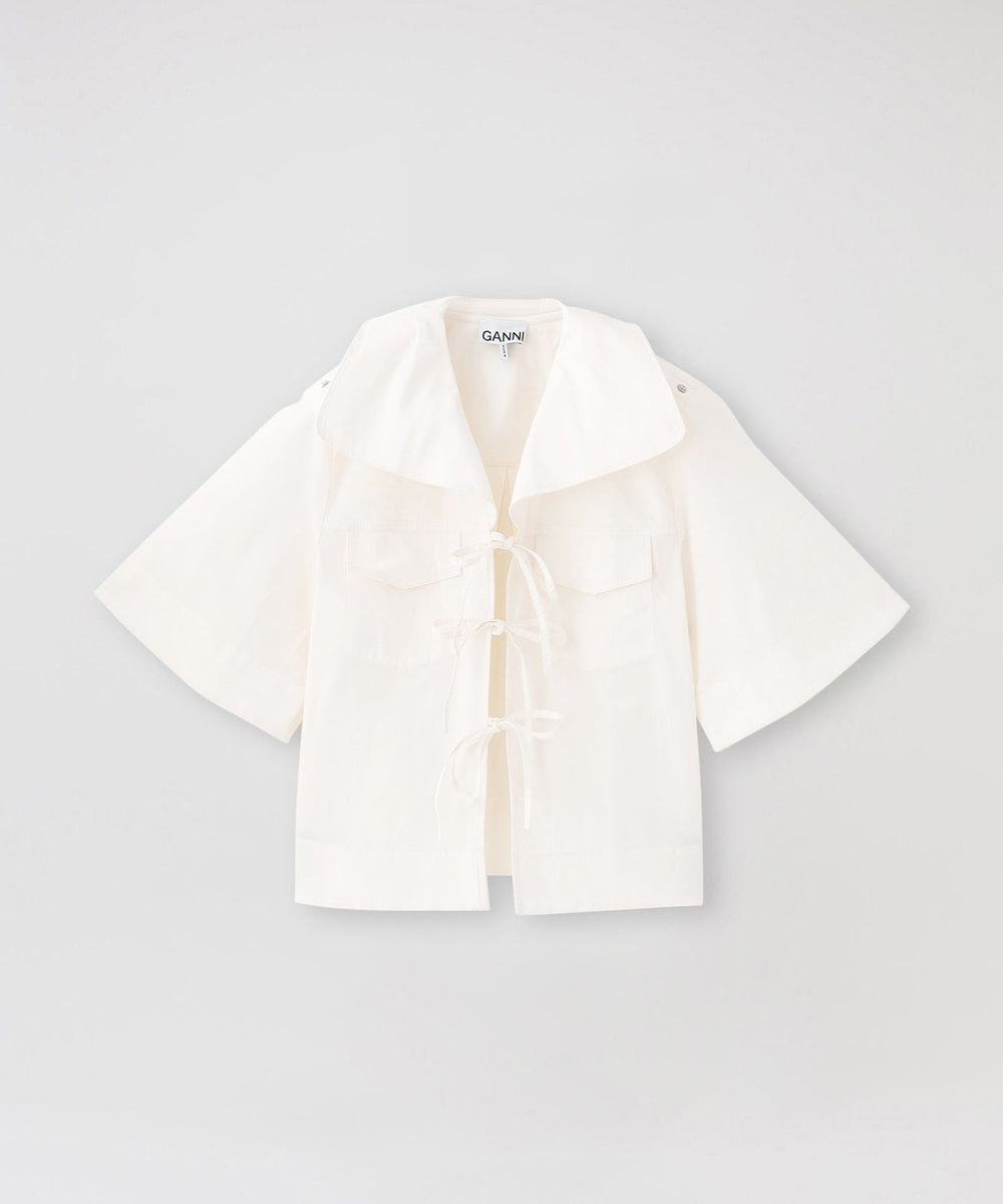 GANNI/ガニー】ブラウス Stretch Cotton Cowl Neck Blouse W0690