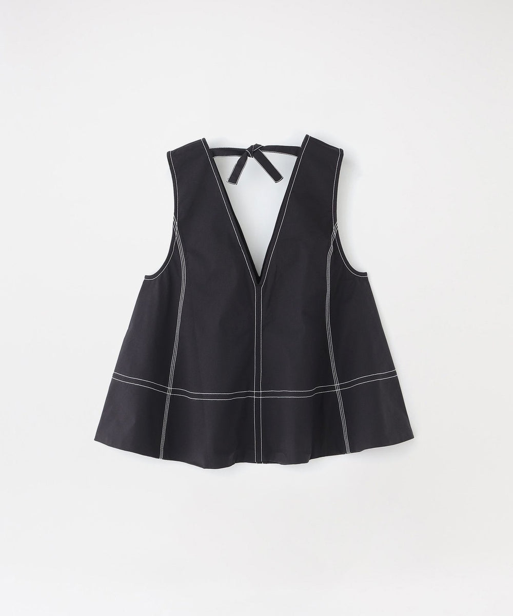 GANNI/ガニー】ノースリーブトップス Stretch Cotton A-line Top