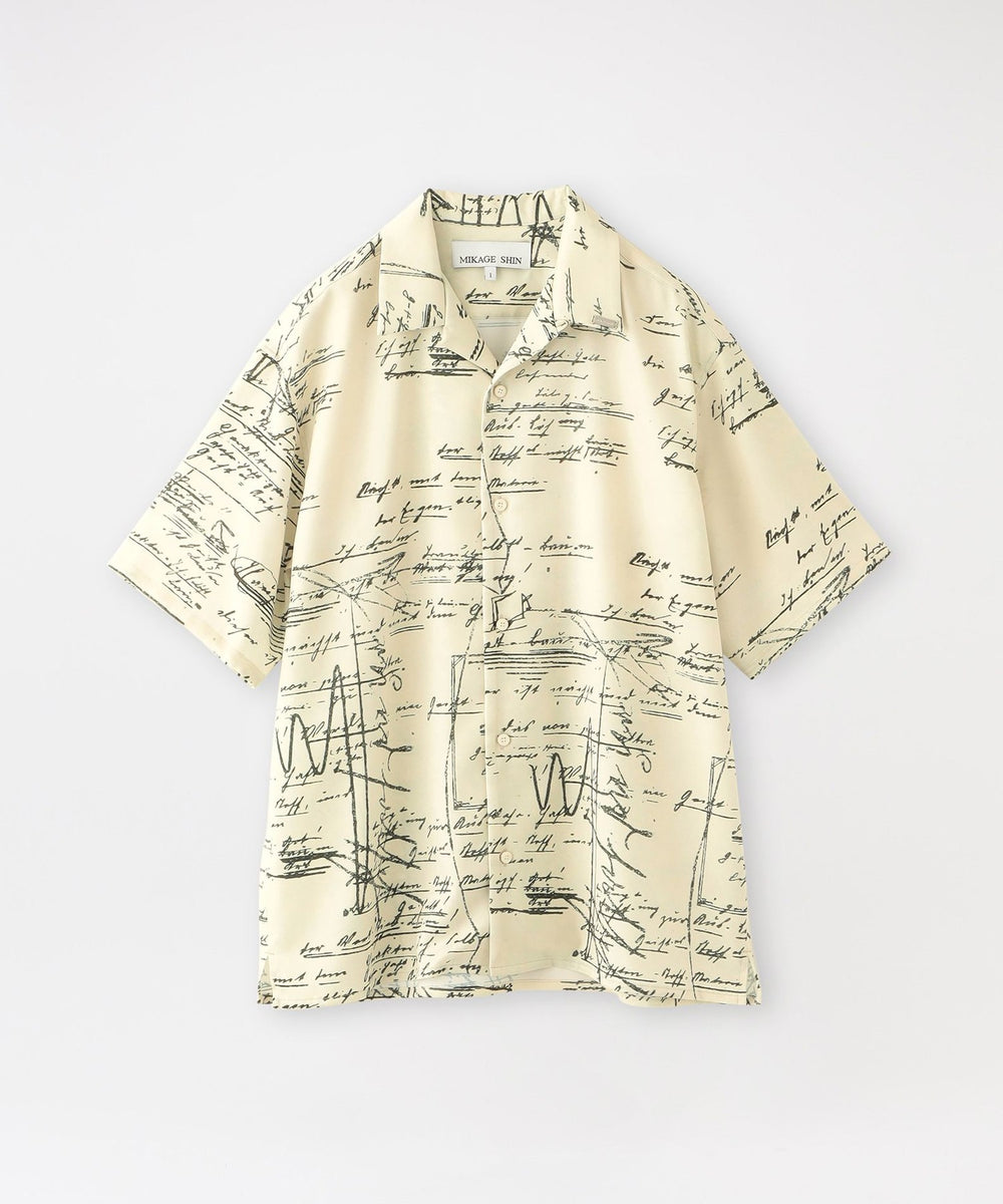 MIKAGE SHIN/ミカゲシン】シャツ Text Shirt 24SS-0410(トップス 