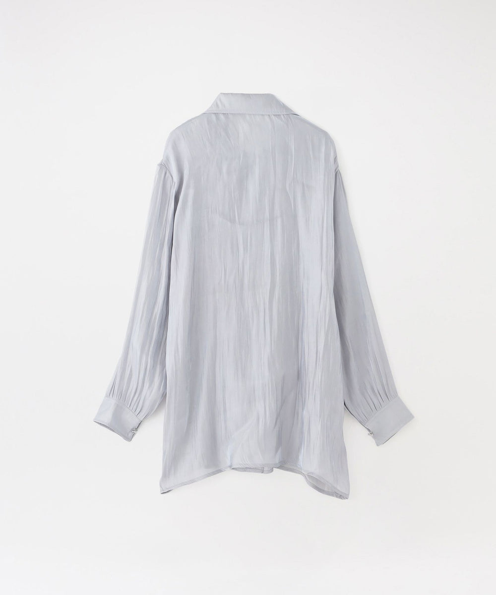 MIKAGE SHIN ミカゲシン 22AW 日本製 OPEN SLEEVE SHIRT グラフィックプリントオープンスリーブシャツ 22AW-0405 0 BEIGE 長袖 トップス【中古】【MIKAGE SHIN】 MIKAGE SHIN/ミカゲシン】シャツ Aqua Textured Sheer Shirt 26SS-0404