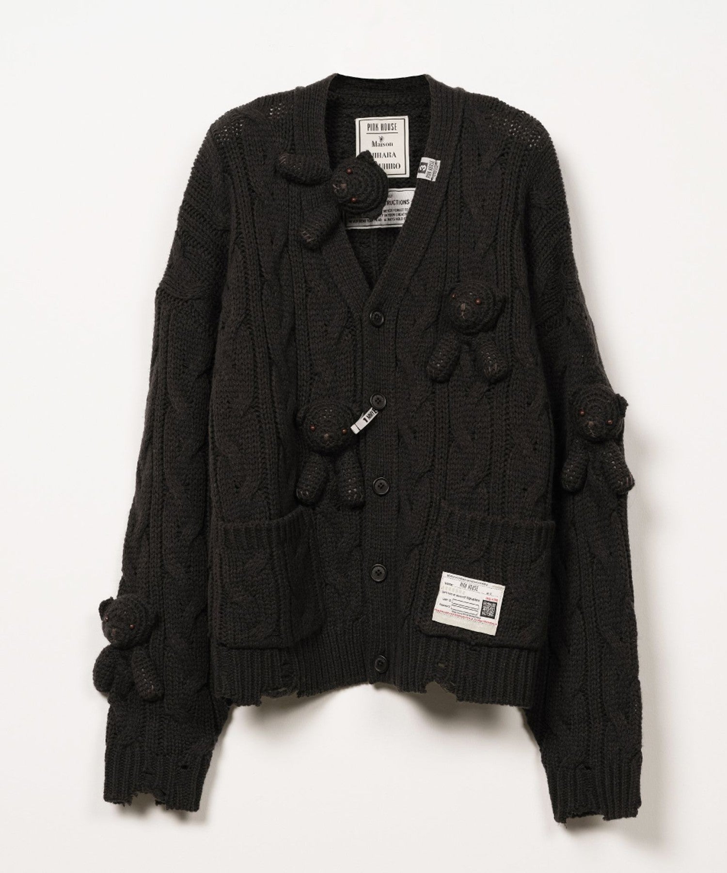 Maison MIHARA YASUHIRO ニット カーディガン 46 Maison MIHARA YASUHIRO/メゾンミハラヤスヒロ】× PINK HOUSE ニット