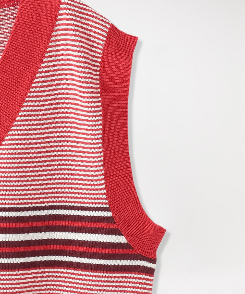 NOMA t.d./ノーマティーディー】ニットベスト NOMA Stripe Knit Vest