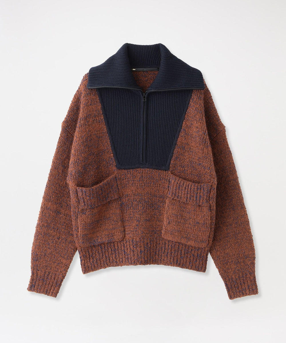 muller of yoshiokubo】トップス PIMPLES HALF-ZIP KNIT MLF22807