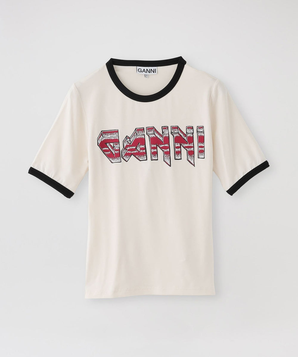 GANNI Light Stretch Jersey-T-shirts