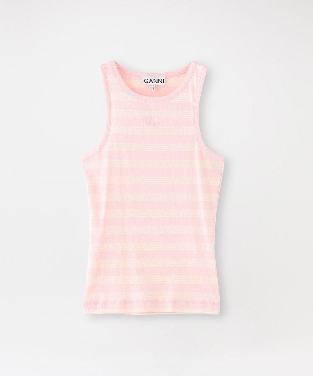GANNI/ガニー】タンクトップ Soft Cotton Rib Tank Top A1050049