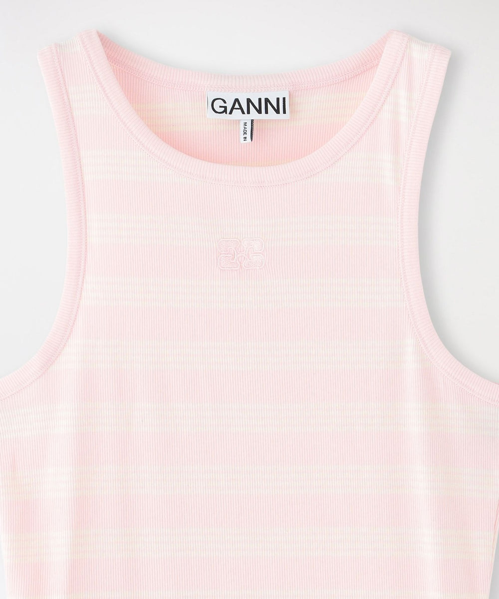 GANNI/ガニー】タンクトップ Soft Cotton Rib Tank Top A1050049