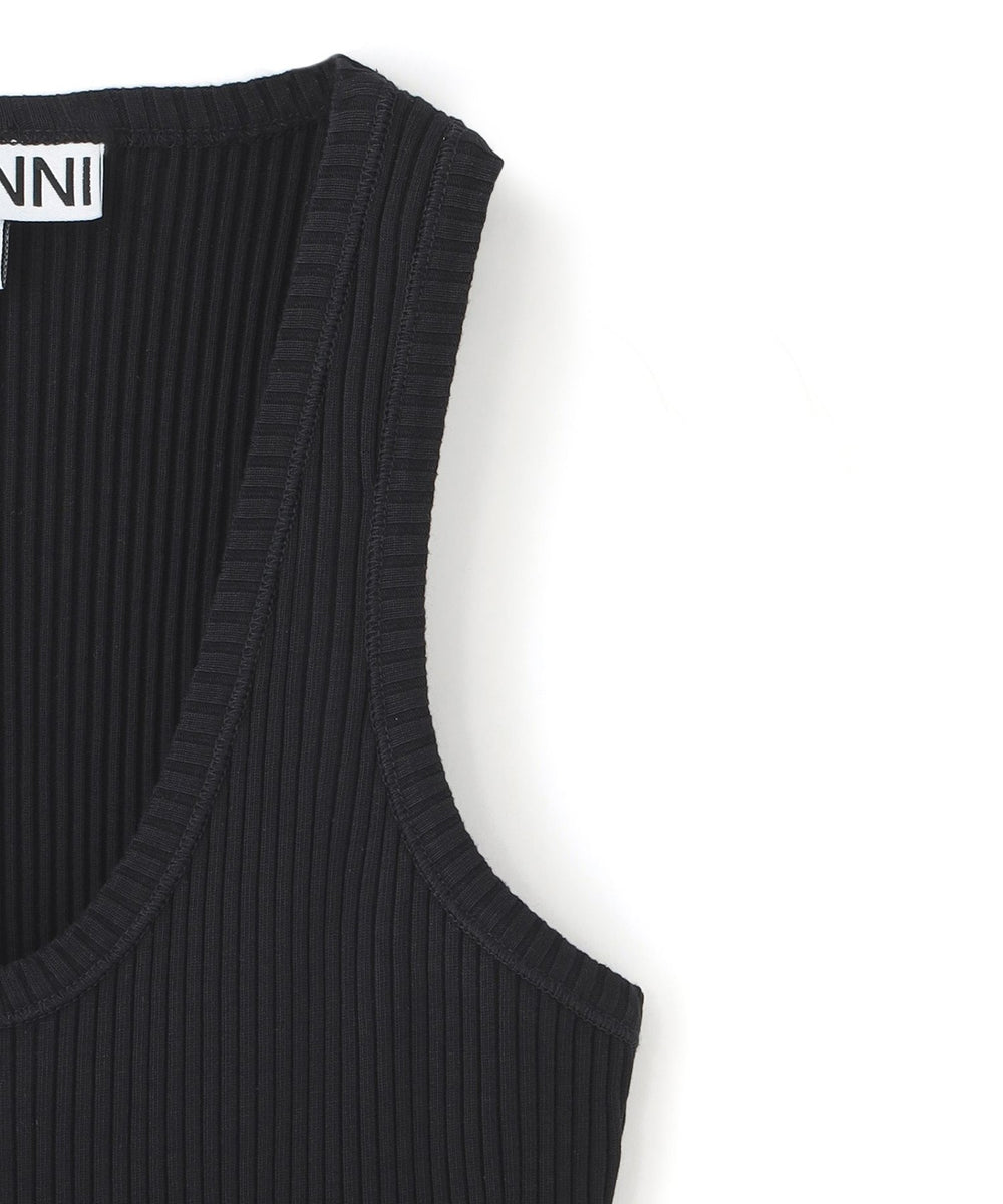 GANNI/ガニー】タンクトップ Heavy Cotton Rib Tank Top A1050166