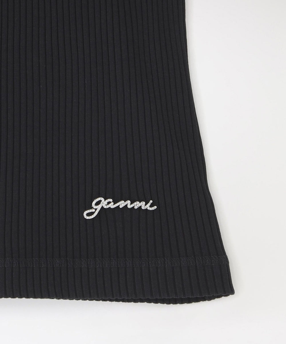 GANNI/ガニー】タンクトップ Heavy Cotton Rib Tank Top A1050166