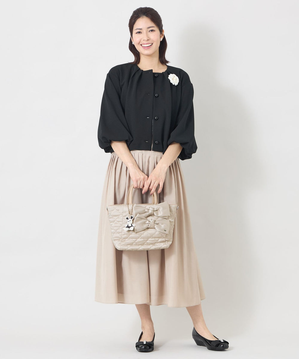 サテンフラワーキルトトートバッグ(バッグ・ポーチ)｜TO BE CHIC