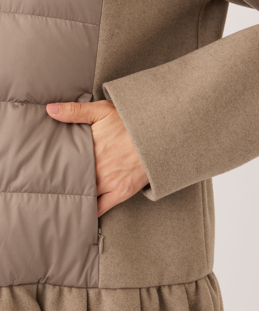 TO BECHIC タフタコンビテック　メルトンコート タフタコンビテックメルトン コート(コート)｜TO BE CHIC(トゥー ビー