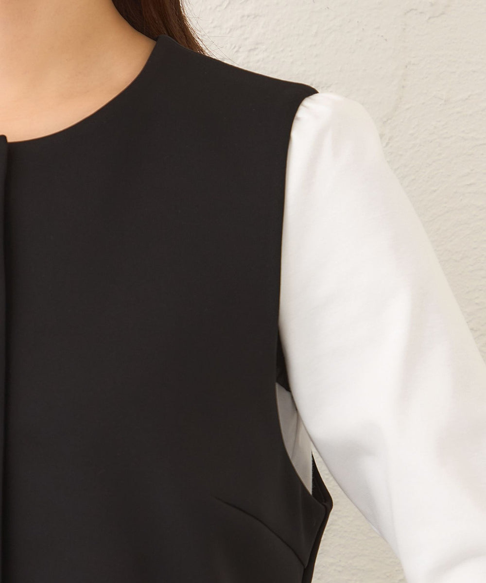 DESIGNWORKS ダンボール素材ストレッチジレ マットストレッチダンボール ロングジレ(ベスト)｜TO BE CHIC