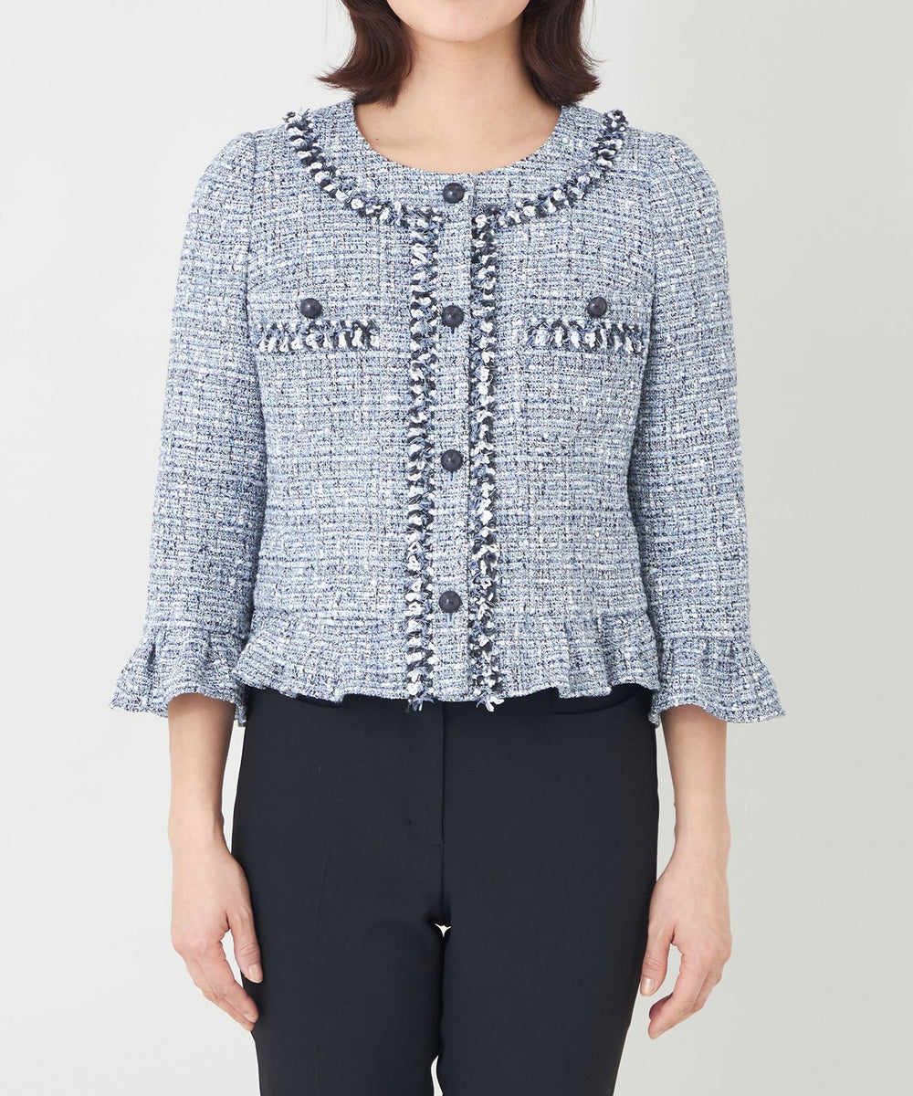 デニムライクツイード ジャケット(ジャケット)｜TO BE CHIC(トゥー