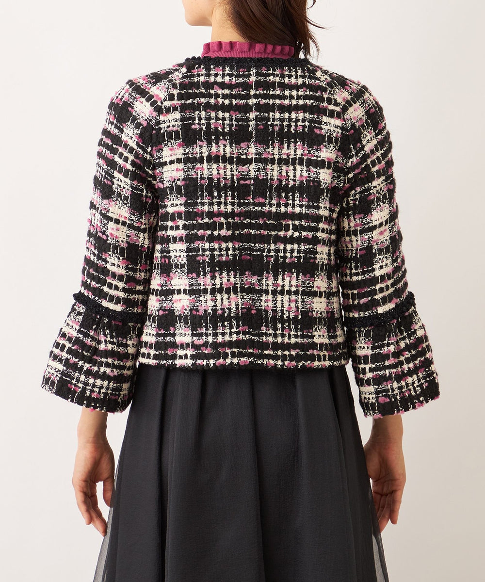 TO BE CHIC ツイードジャケット&スカート ファンシーツイード ノーカラージャケット(ジャケット)｜TO BE