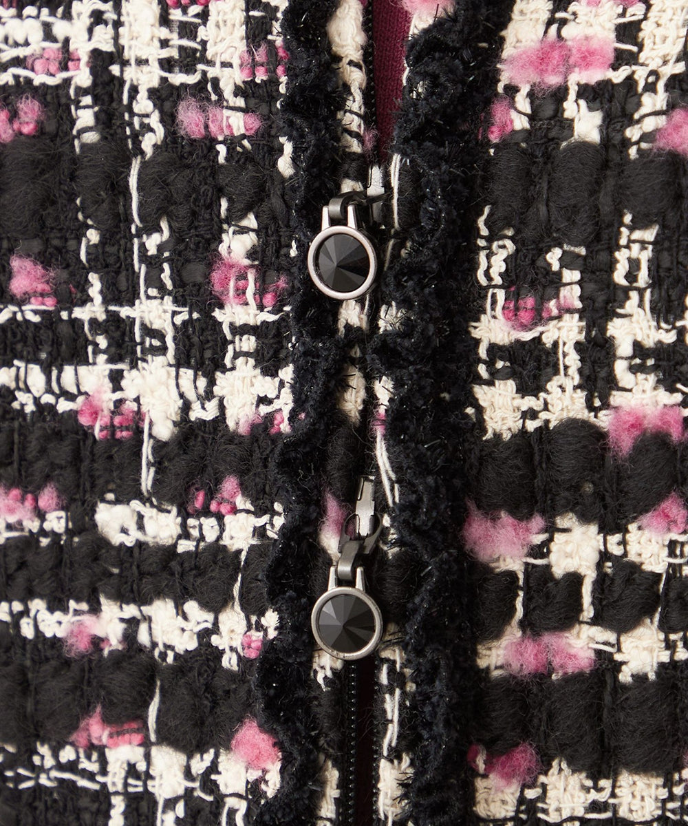 ファンシーツイード ノーカラージャケット(ジャケット)｜TO BE