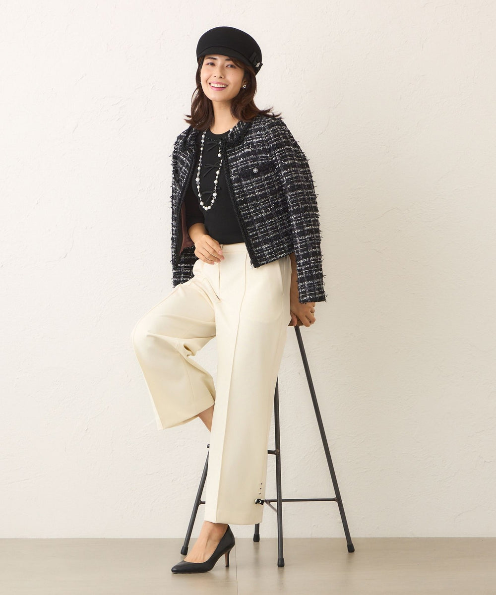 [TO BE CHIC]  ツィードスーツ ★1度着用の美品★ パピヨンファンシーツイード ジャケット(ジャケット)｜TO BE