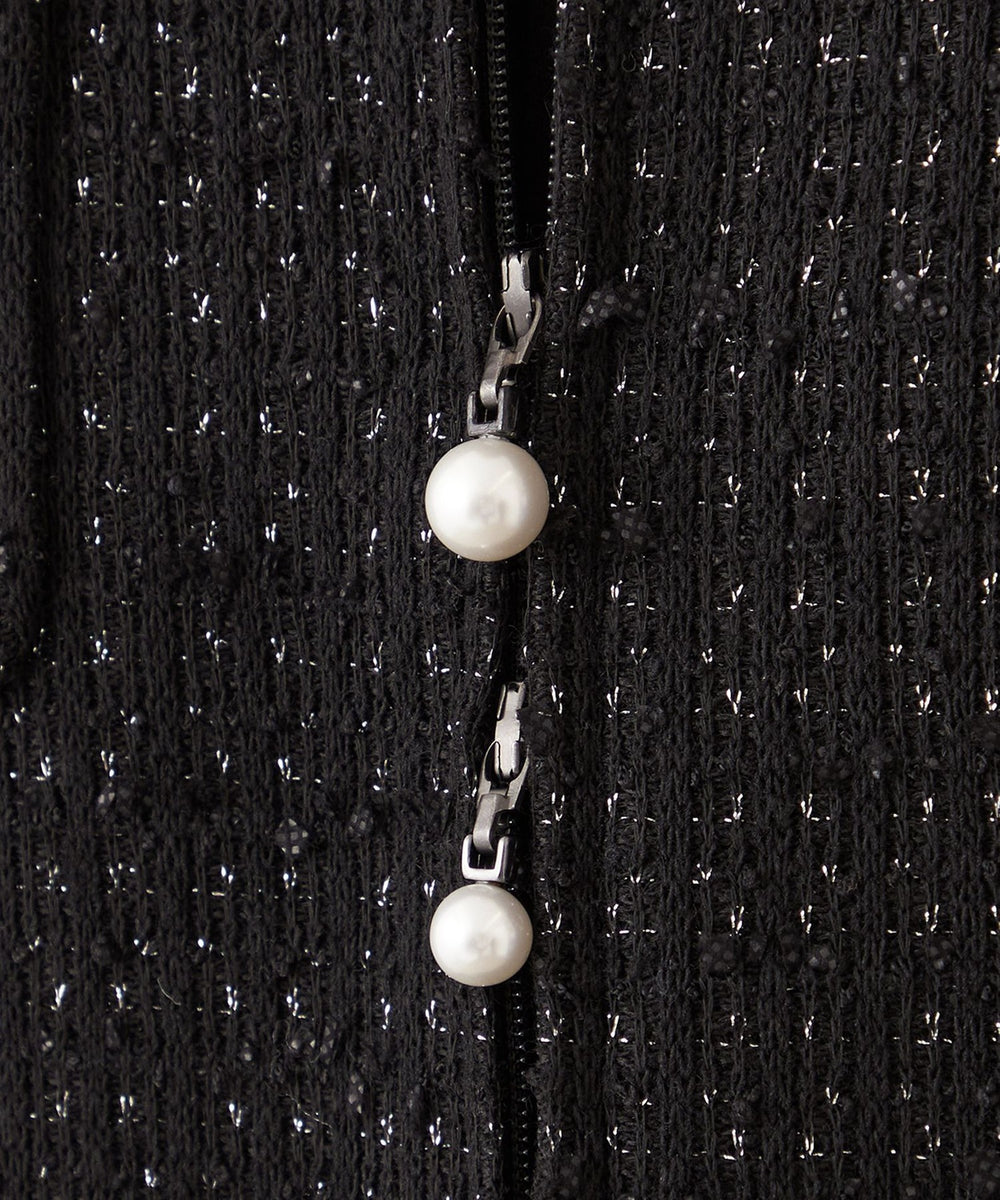 リボンニットファンシー ノーカラージャケット(ジャケット)｜TO BE