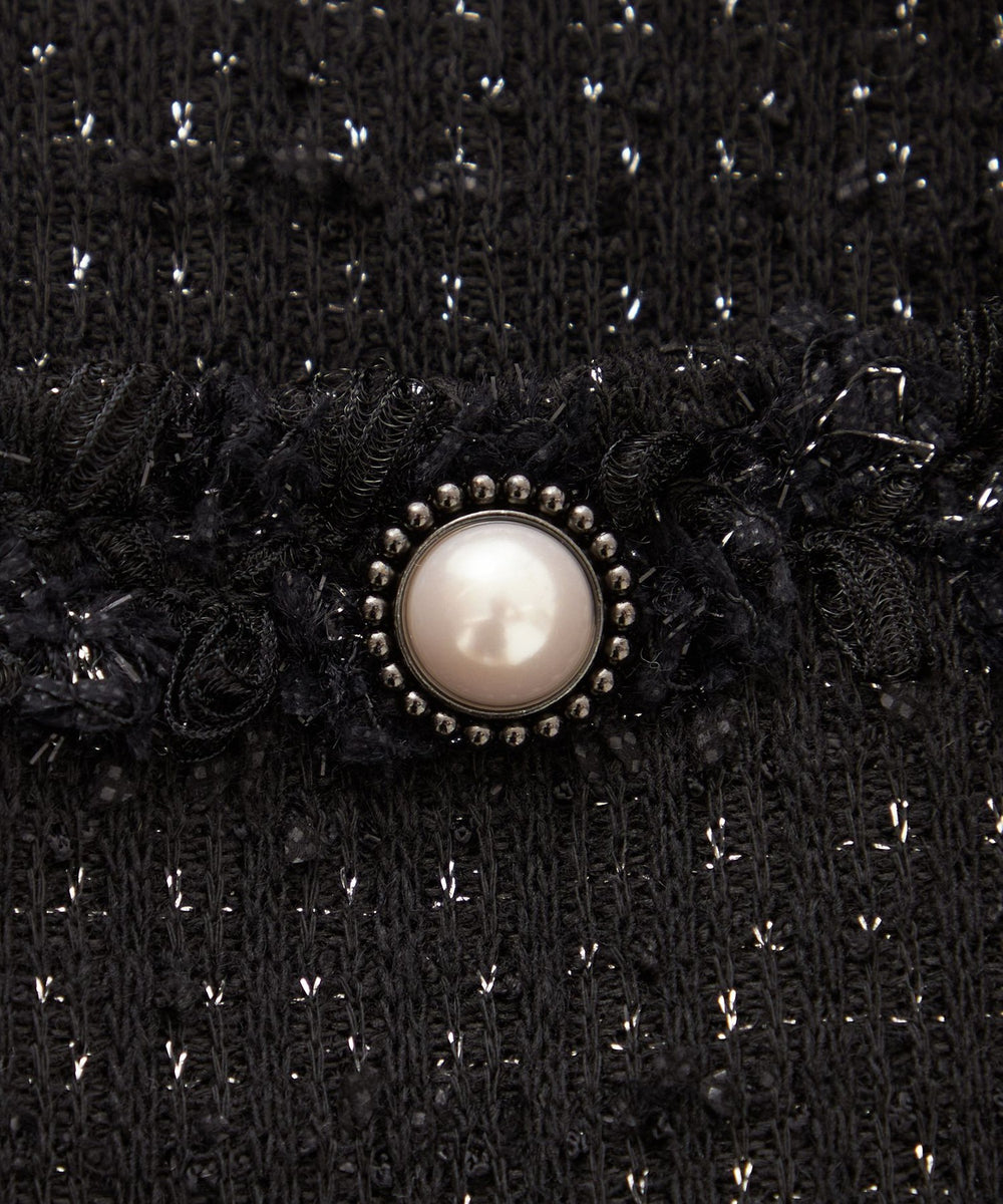 リボンニットファンシー ノーカラージャケット(ジャケット)｜TO