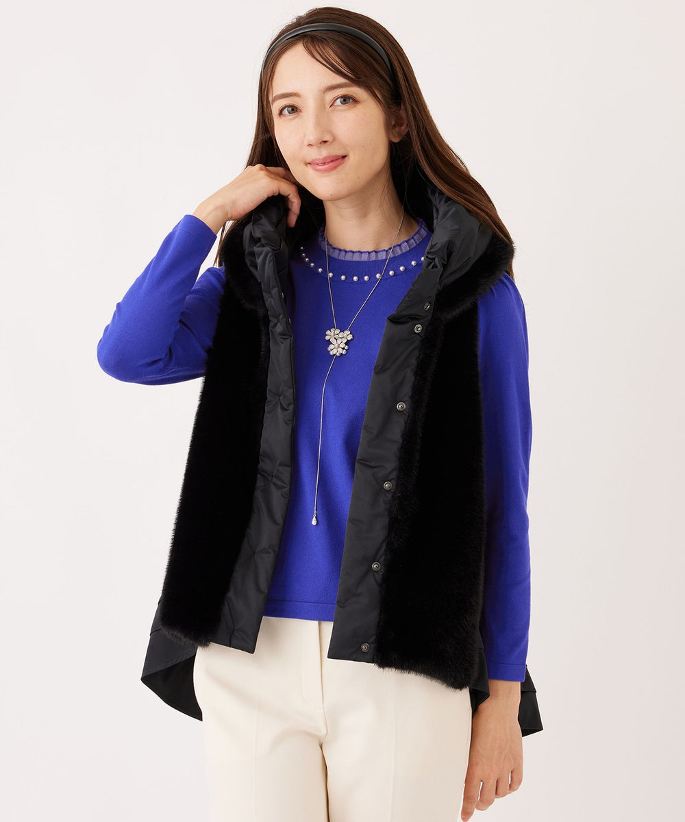 フェイクファー ドッキングジレ(ベスト)｜TO BE CHIC(トゥー ビー