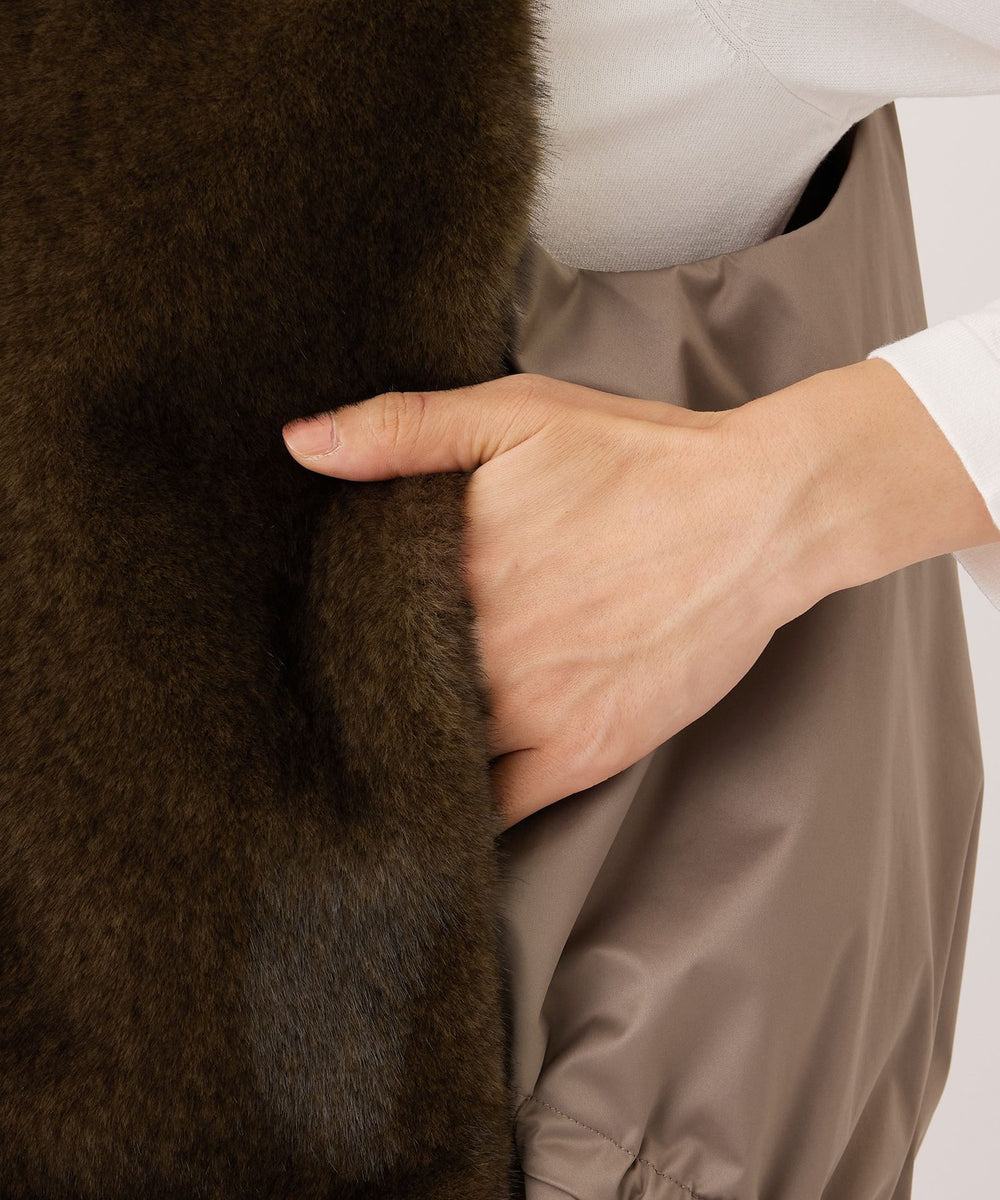 フェイクファー ドッキングジレ(ベスト)｜TO BE CHIC(トゥー ビー