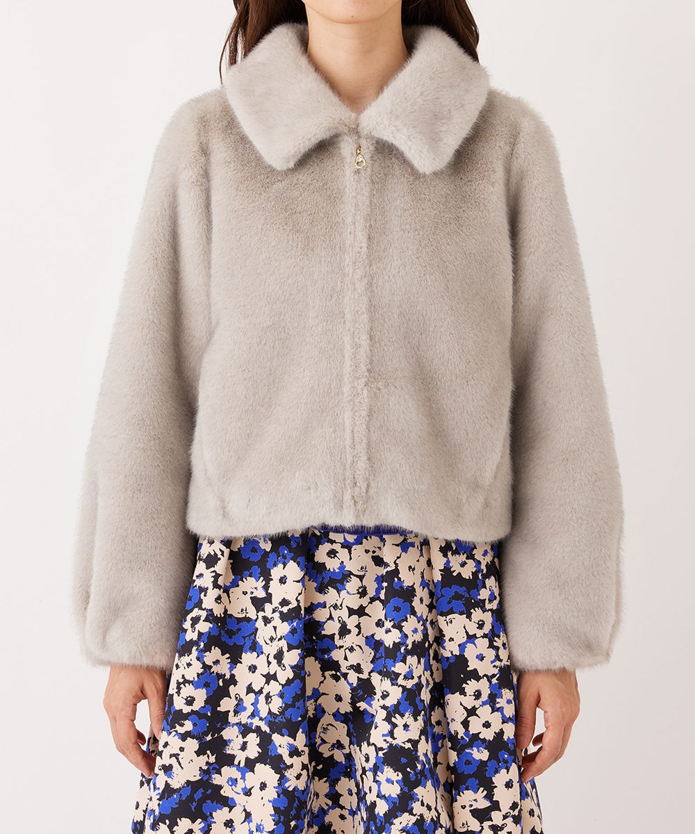 フェイクファー ステンカラーブルゾン(ジャケット)｜TO BE CHIC(トゥー