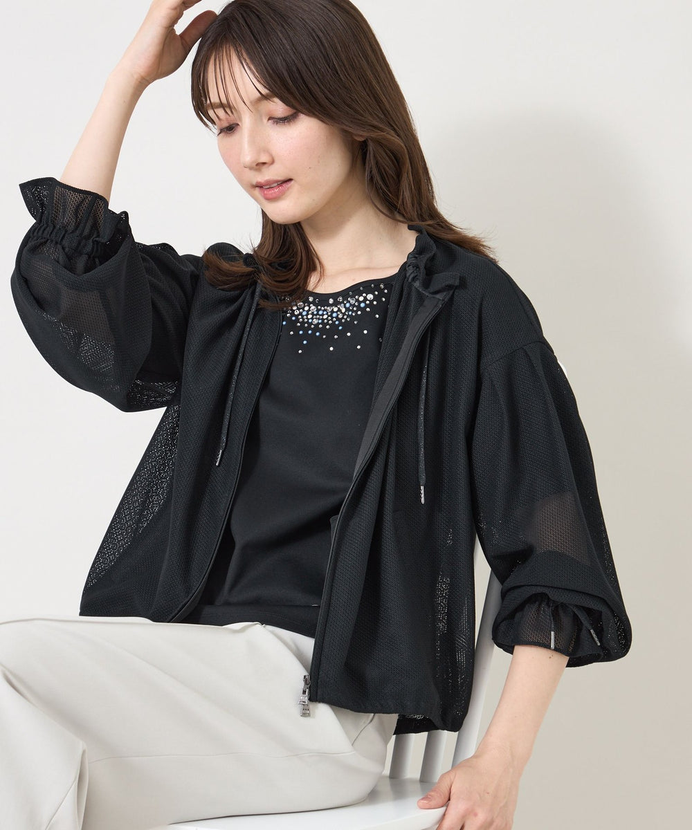 ラッセルエアリー フリルショートブルゾン(ブルゾン)｜TO BE CHIC