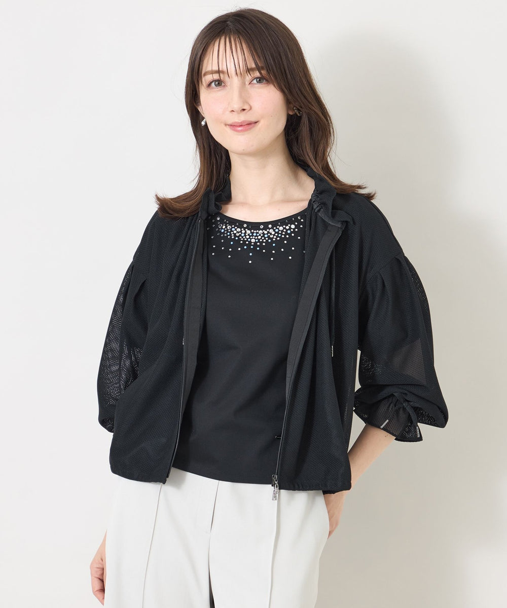 ラッセルエアリー フリルショートブルゾン(ブルゾン)｜TO BE CHIC