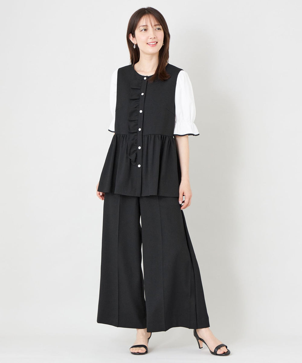 サマーコンフォート リュクスフリル ジレ(ベスト)｜TO BE CHIC(トゥー