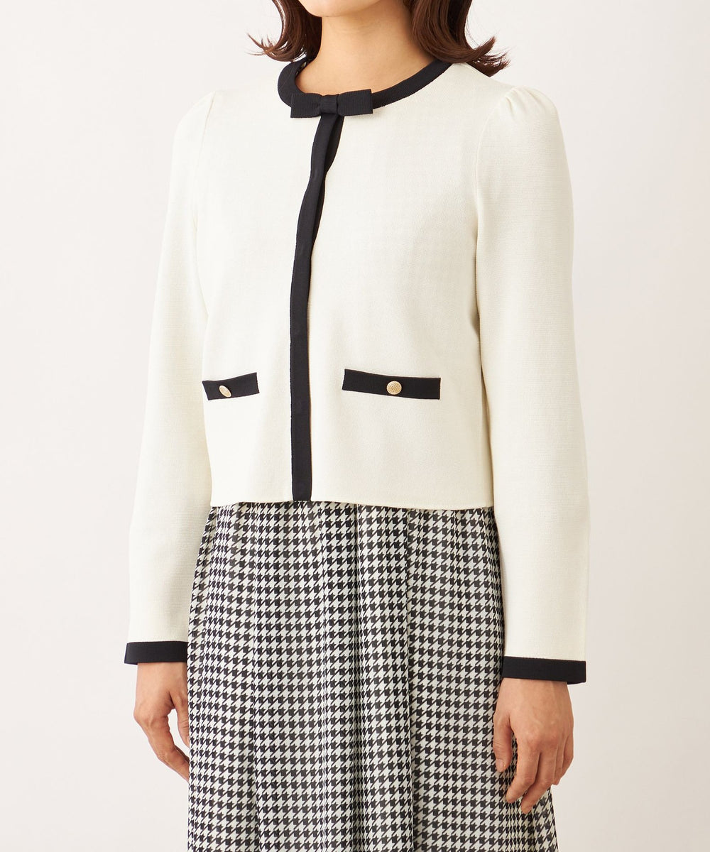 バイカラー ショートカーディガン(トップス)｜TO BE CHIC(トゥー