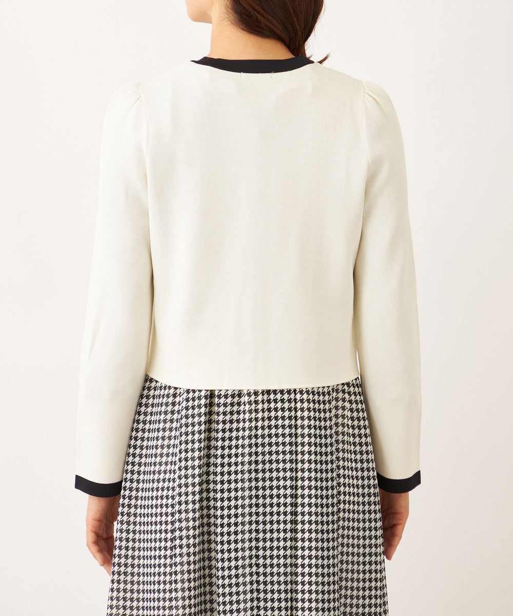 バイカラー ショートカーディガン(トップス)｜TO BE CHIC(トゥー