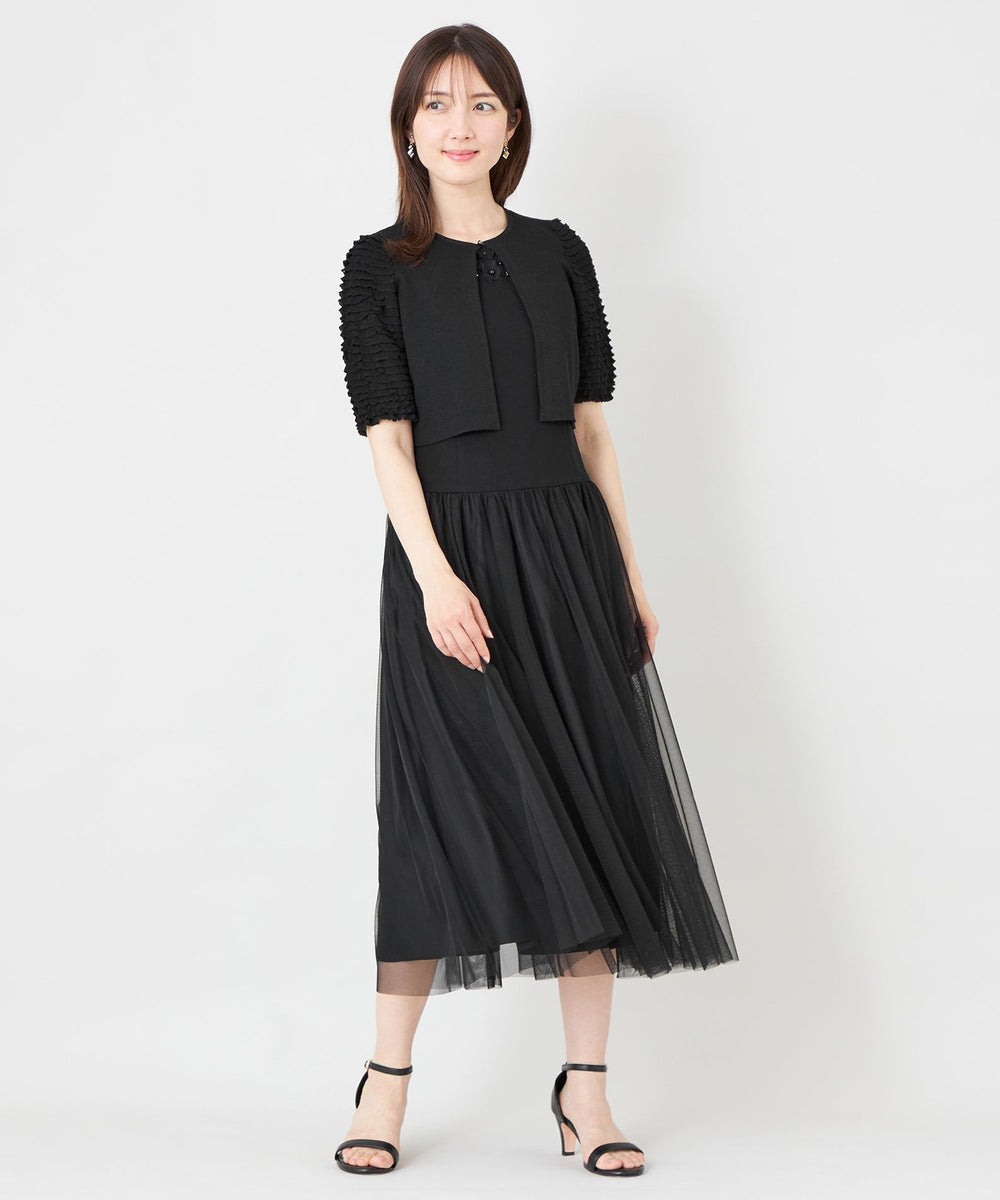 シアーフリルスリーブ ニットカーディガン(トップス)｜TO BE CHIC