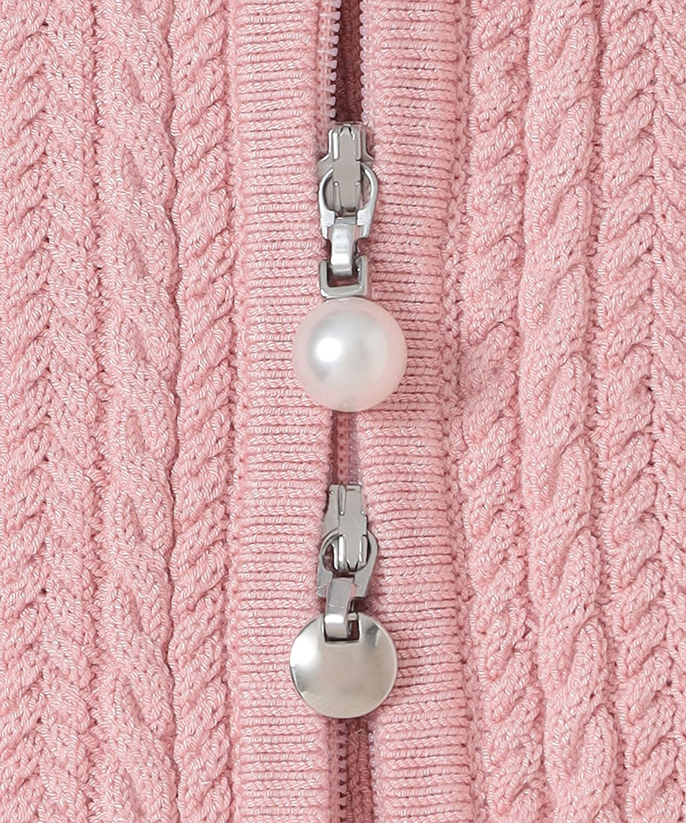 ファーコンビ ケーブルカーディガン(トップス)｜TO BE CHIC(トゥー