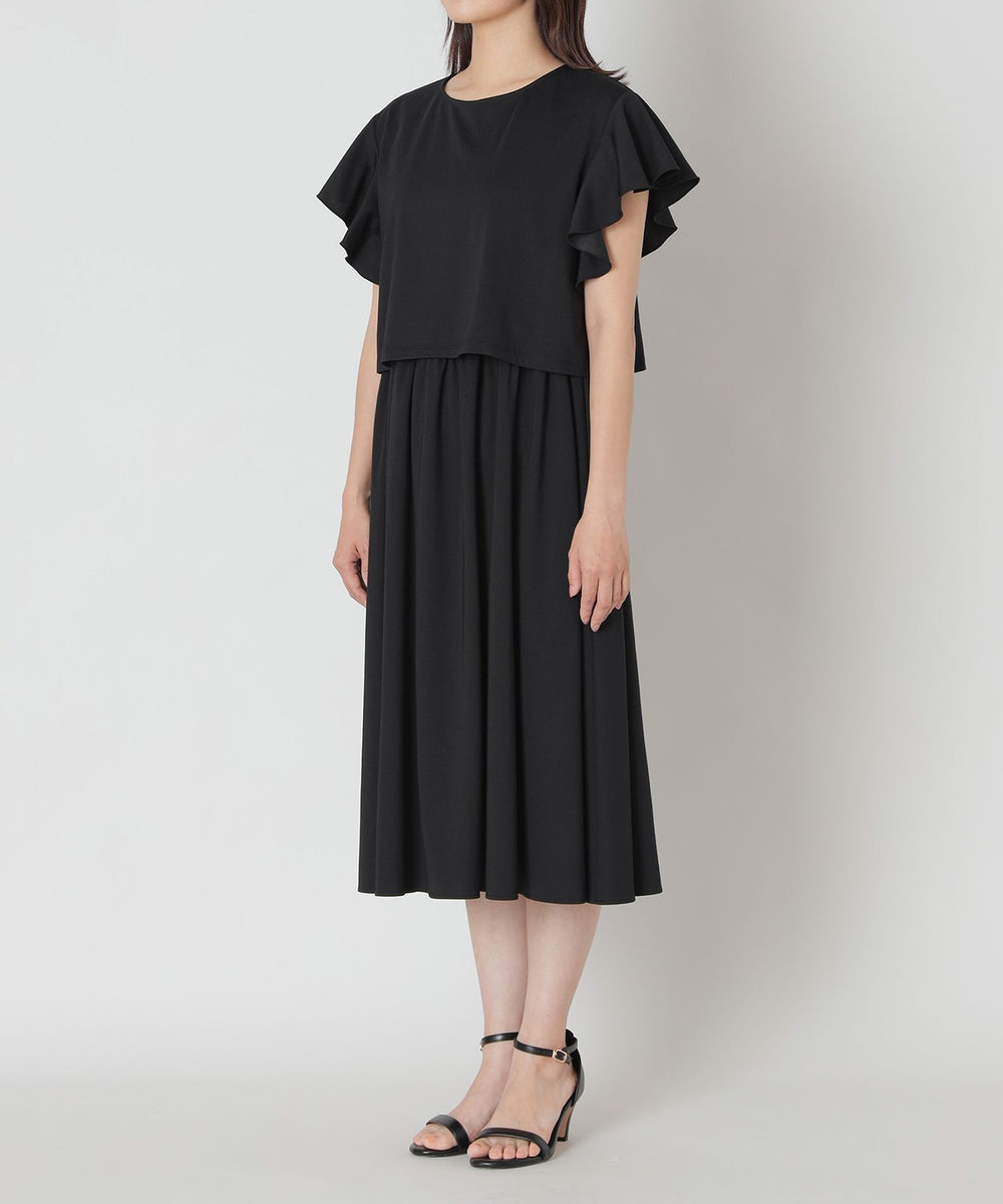 2025秋　シロデラボンテ　多機能ジャージ2faceワンピース　黒 2025秋 シロデラボンテ 多機能ジャージ2faceワンピース 黒