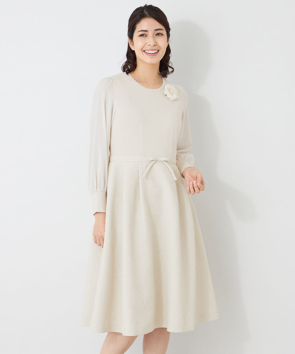 ふくれジャカード ニットコンビドレス(ワンピース)｜TO BE CHIC(トゥー