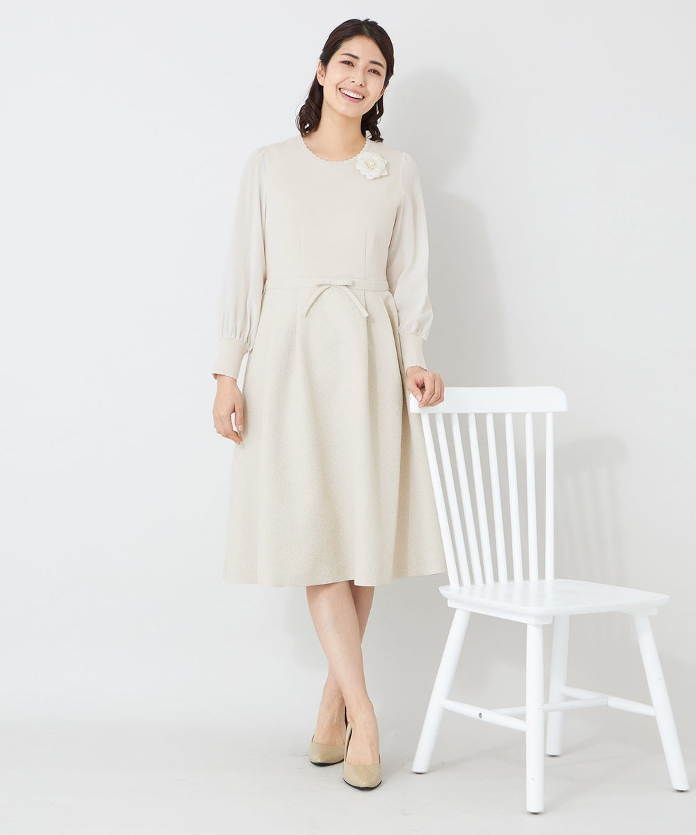 ふくれジャカード ニットコンビドレス(ワンピース)｜TO BE CHIC(トゥー