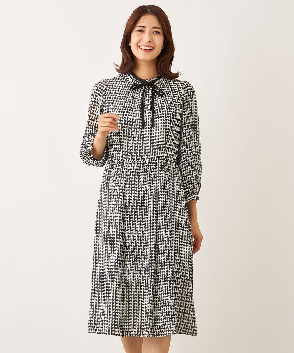 シャピシェルebureワンピース ジョーゼット千鳥 ワンピース(ワンピース)｜TO BE CHIC(トゥー