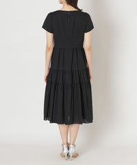 定価4.2万 未使用 トゥービーシック バルーンスリーブ ティアードワンピース ウェーブローン ランダムティアードワンピース(ワンピース)｜TO BE