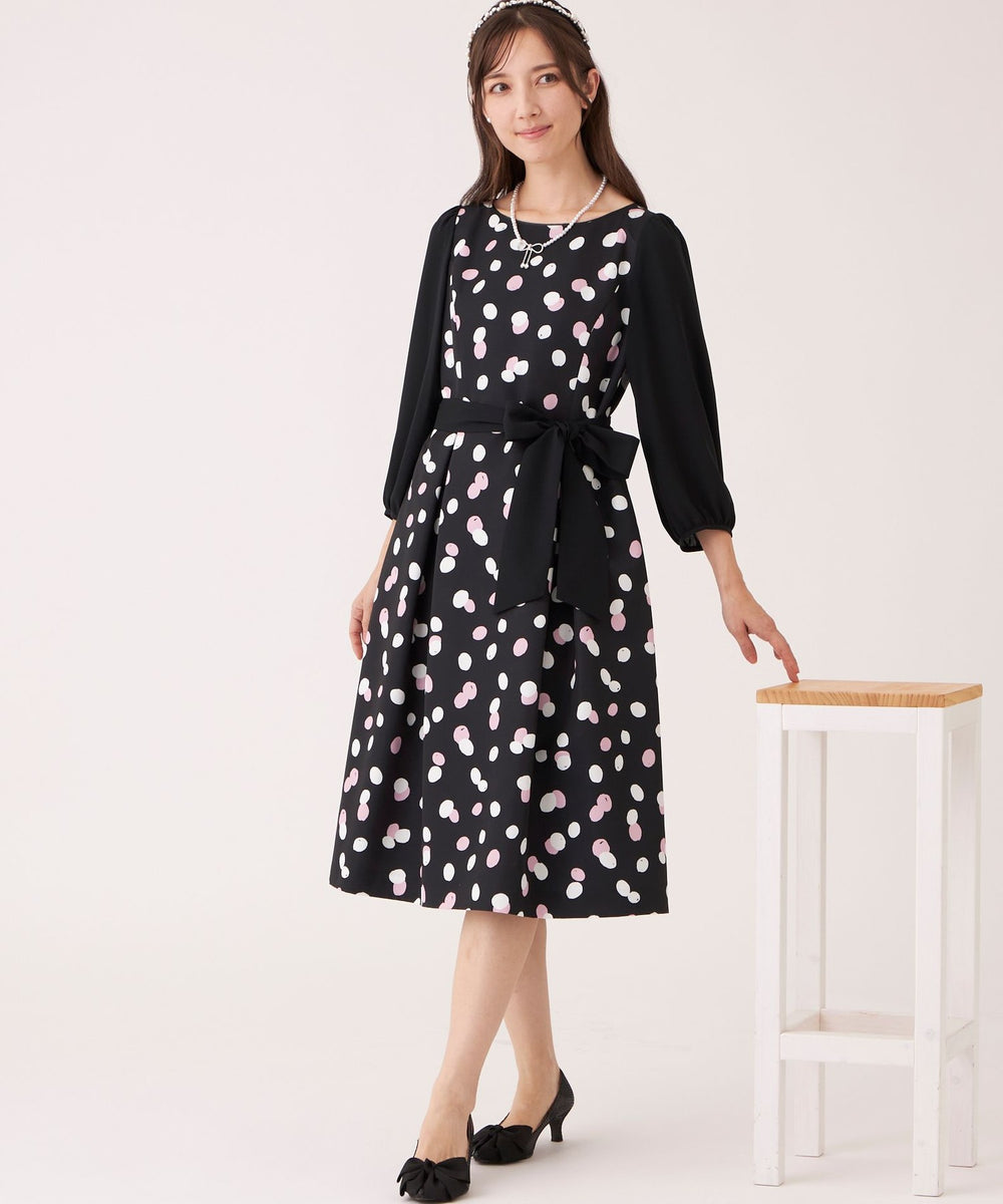 TO BE CHIC【2025年現行】タフタヘムドットワンピース ブラック 42 2361-W5J0442909__K_1000x.jpg?v